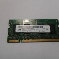 MT8HTF12864HDZ-667H1 - Micron 1GB 200p PC2-5300 CL5 8c 64x16 DDR2-667 2Rx16 1.8V Unbuffered SODIMM - Refurbished