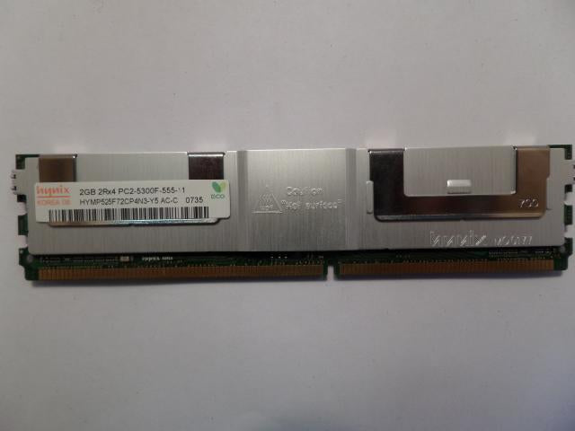 HYMP525F72CP4N3-Y5 - Hynix 2GB 240p PC2-5300 CL5 36c 128x4 DDR2-667 2Rx4 1.8V ECC Fully Buffered DIMM - Refurbished