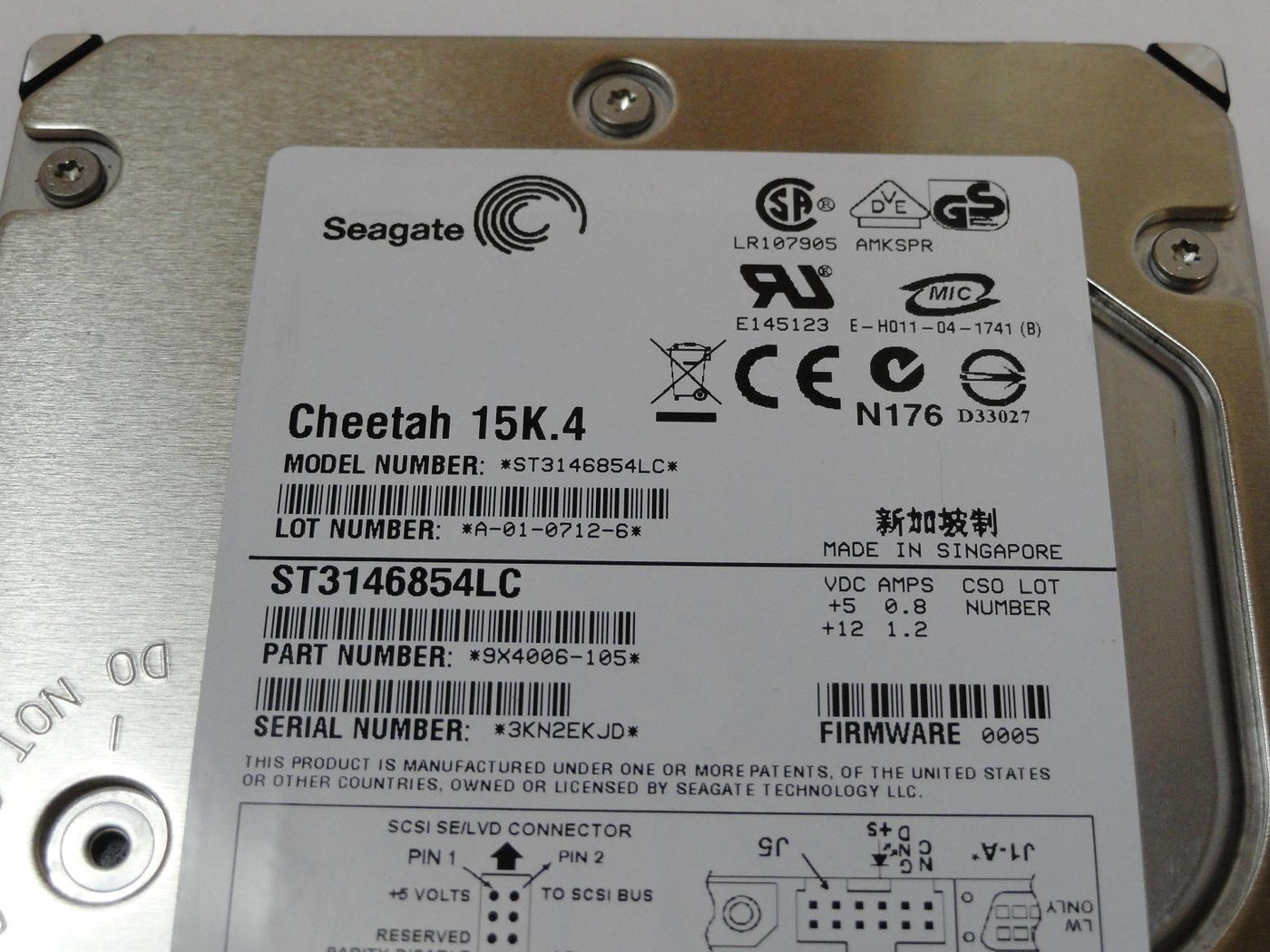 PR24315_9X4006-105_Seagate 146GB SCSI 80 Pin 15Krpm 3.5in HDD - Image4