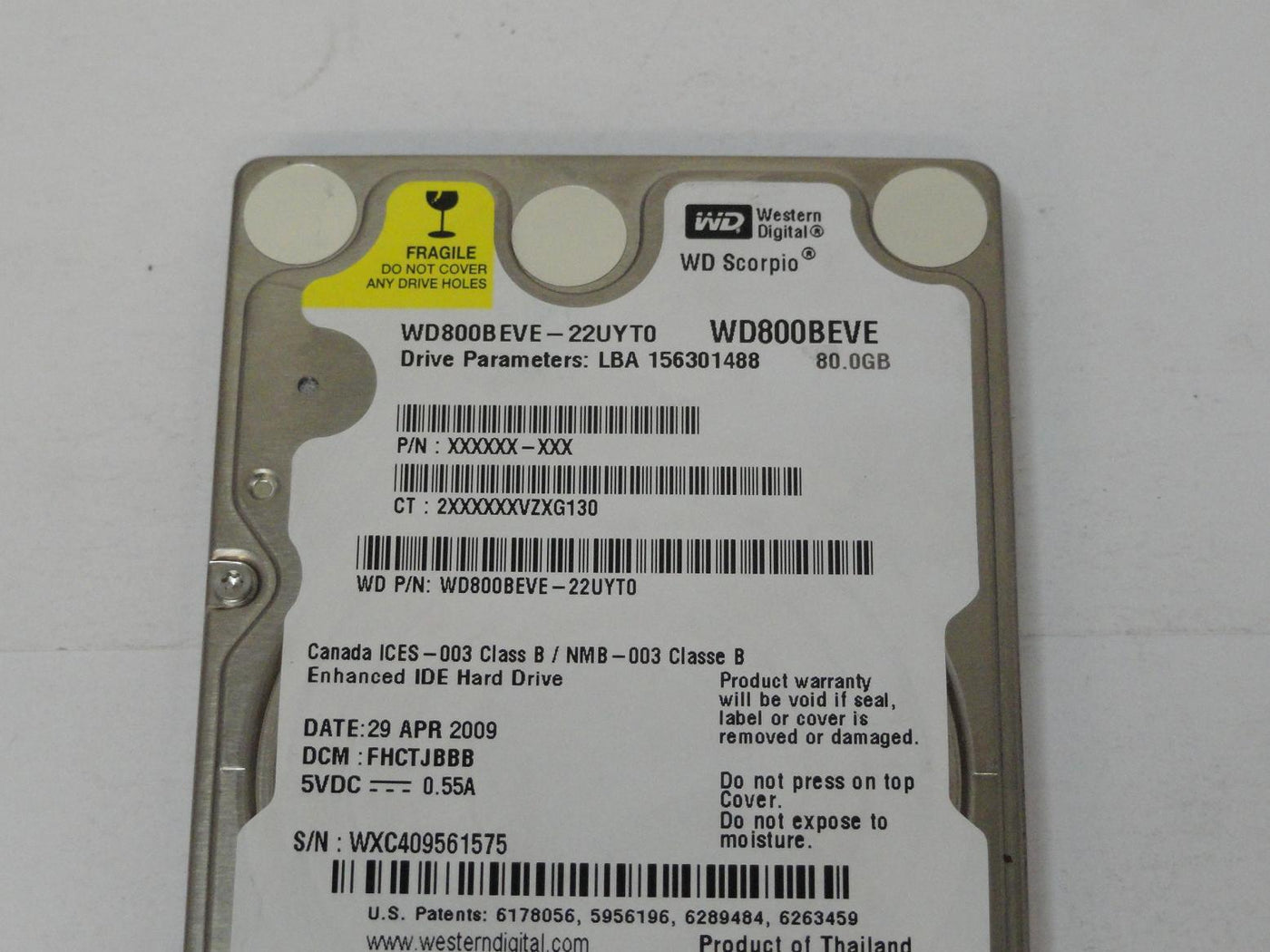 PR24608_WD800BEVE-22UYT0_WD HP 40GB IDE 5400rpm 3.5in HDD - Image3