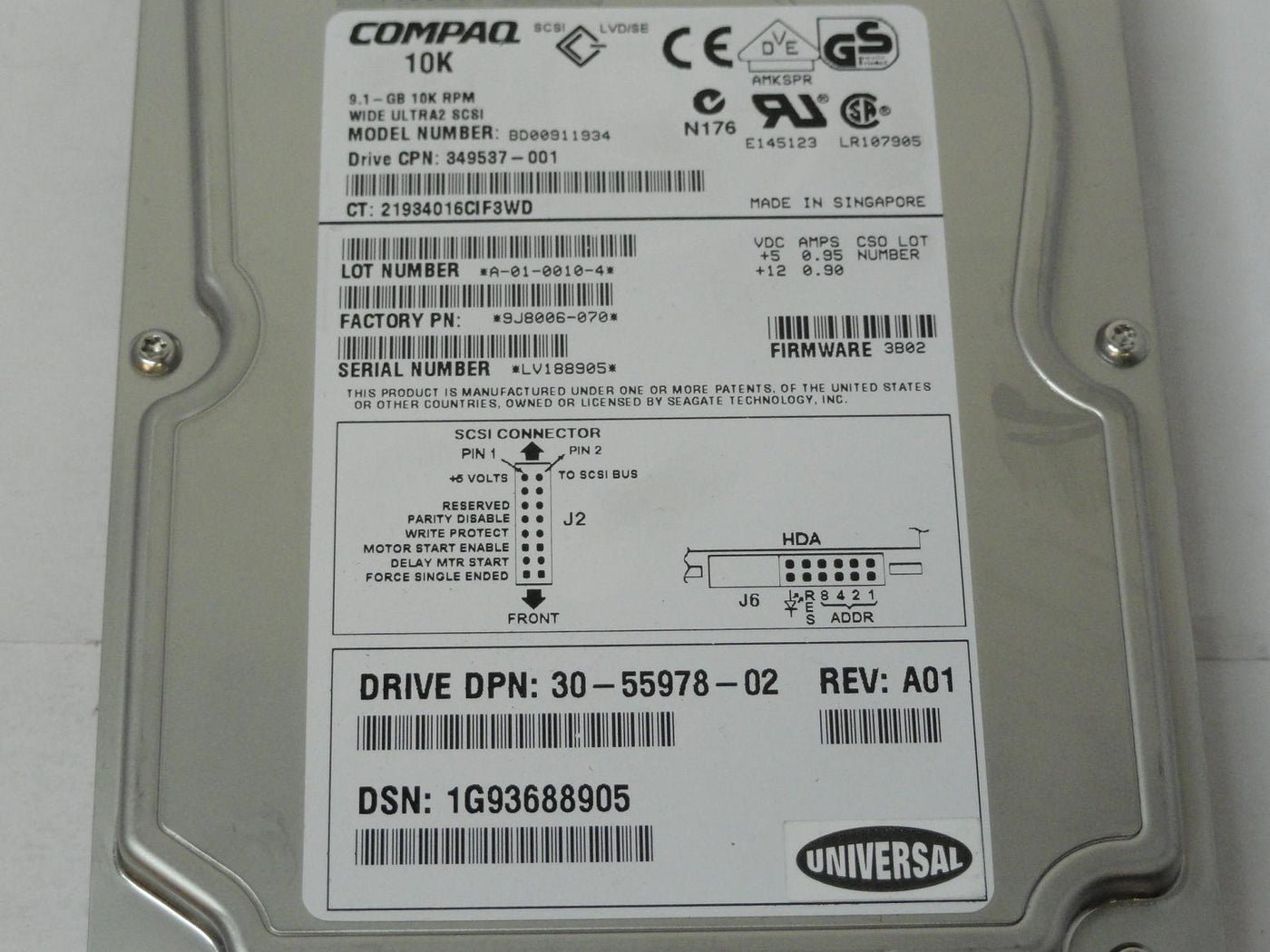 MC2142_9J8006-070_Seagate Compaq 9.1GB SCSI 80 Pin 10Krpm 3.5in HDD - Image10