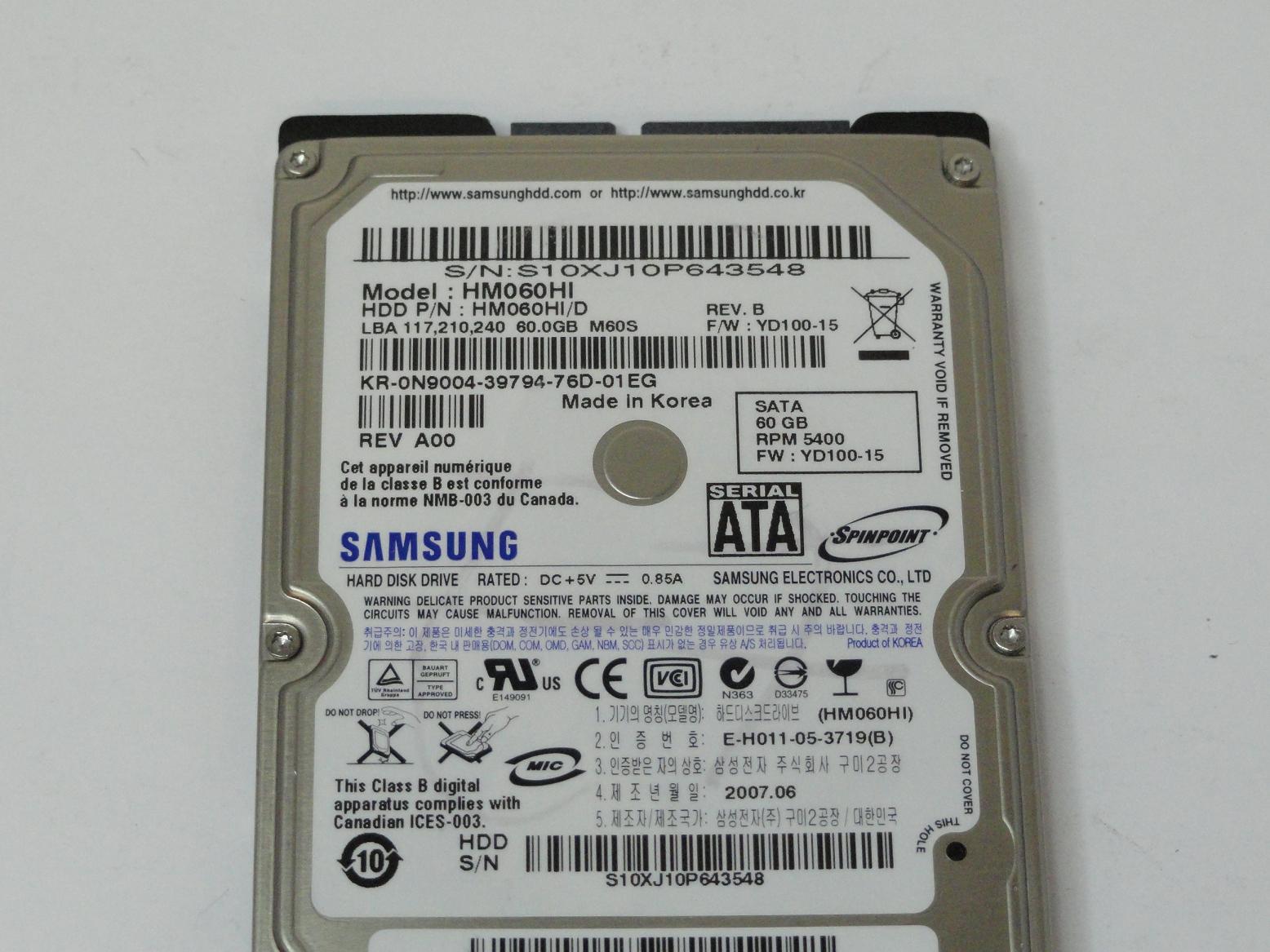 PR24737_HM060HI/D_Samsung Dell 60GB SATA 5400rpm 2.5in HDD - Image3