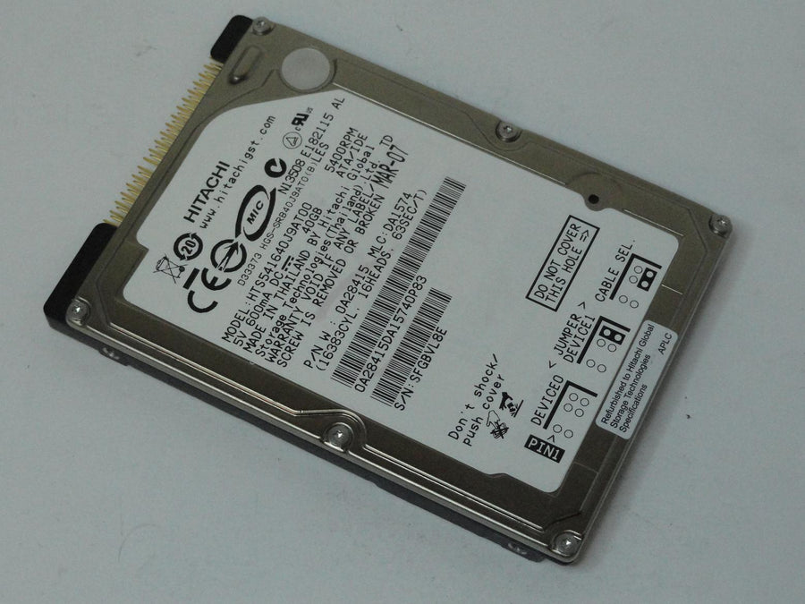 0A28415 - Hitachi 40GB IDE 5400rpm 2.5in Certified Refurbished HDD - Refurbished