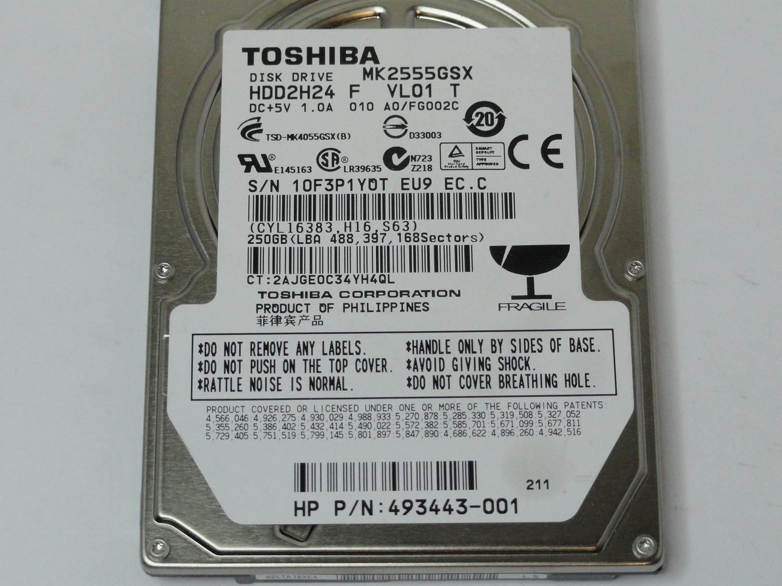 PR24865_HDD2H24_Toshiba HP 250GB SATA 5400rpm 2.5in HDD - Image3