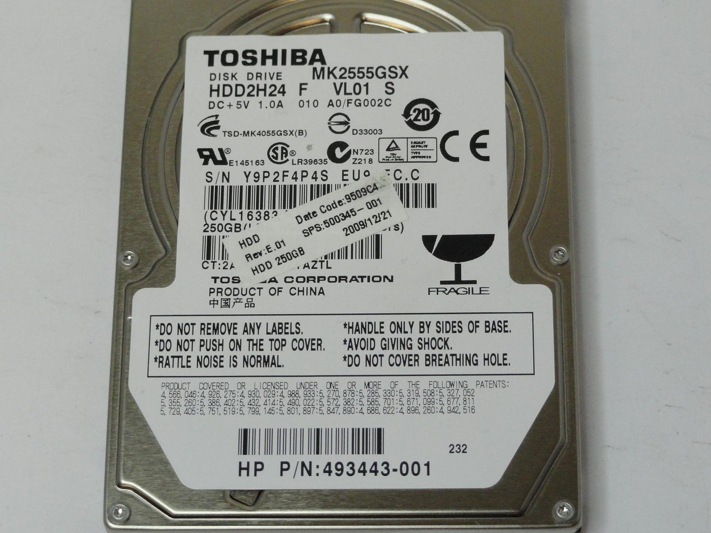 PR24887_HDD2H24_Toshiba HP 250GB SATA 5400rpm 2.5in HDD - Image3