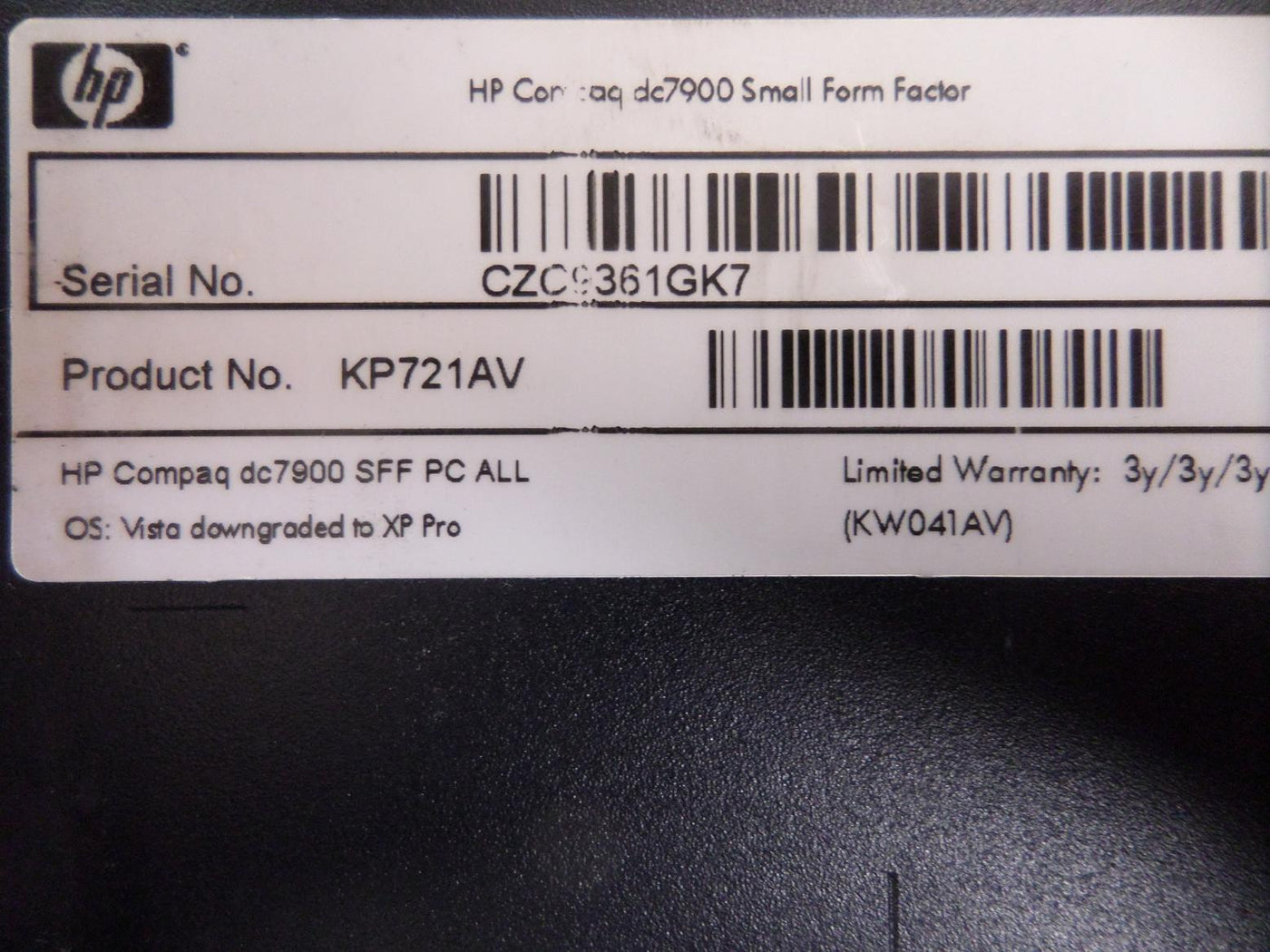 PR24928_KP721AV_HP Compaq DC7900 2.8GHz 160Gb HDD SFF PC - Image5