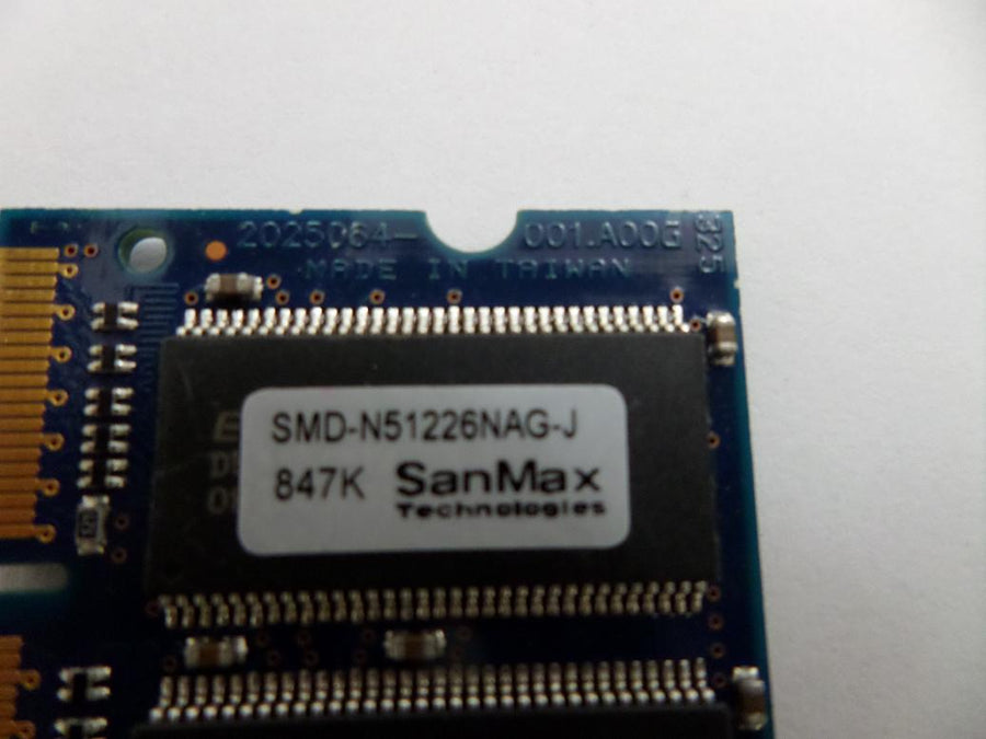 PR25144_SMD-N51226NAG-J_SanMax 512Mb PC-2700 333Mhz 200-pin SODIMM - Image2