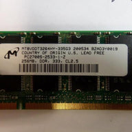 PR25191_MT8VDDT3264HY 335G3_Micron 256MB PC2700 200 Pin SODIMM - Image2