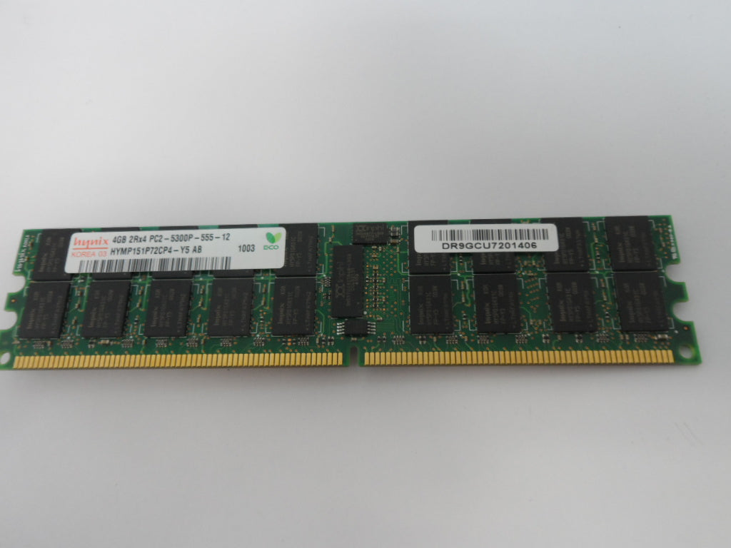 HYMP151P72CP4-Y5 AB - Hynix 4GB PC2-5300 DDR2-667MHz ECC Registered CL5 240-Pin DIMM Dual Rank Memory Module - NBUL