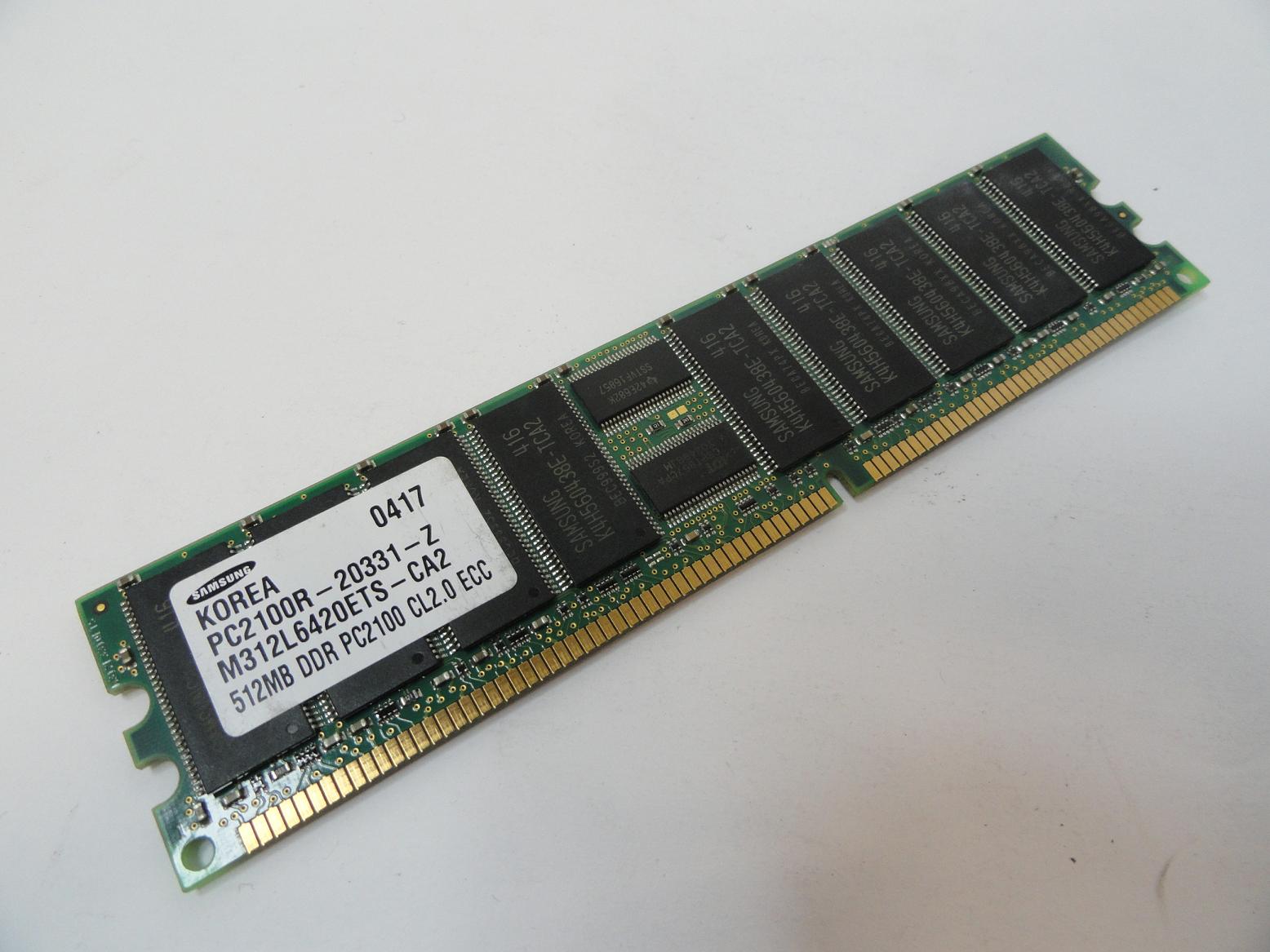 PC2100R-20331-Z - Samsung Sun 512MB PC2100 DDR-266MHz ECC Registered CL2.5 184-Pin DIMM Memory - Refurbished