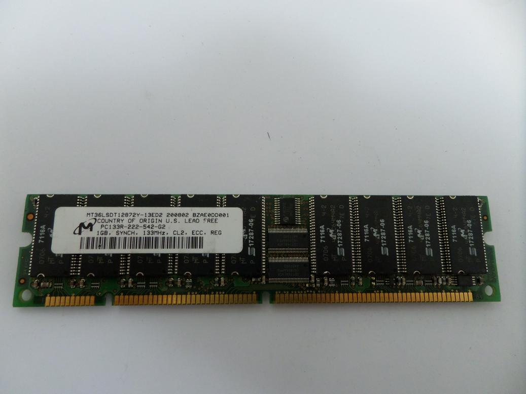 MT36LSDT12872Y-13ED2 - Micron 1GB PC133 133MHz ECC Registered CL3 168-Pin DIMM Memory Module - Refurbished