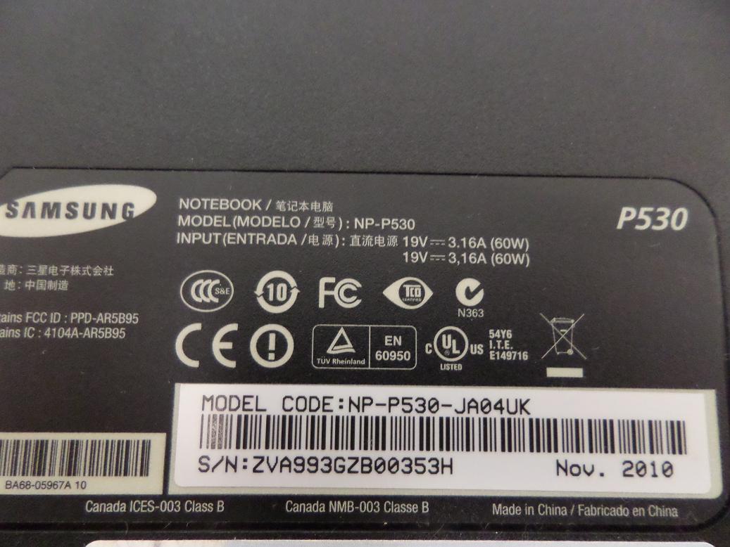 PR25403_NP530_Samsung P530 Pro Core i3 2.4GHz DVD/RW Notebook - Image3