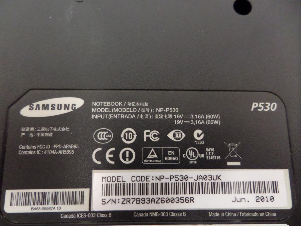 PR25407_NP-P530-JA04UK_Samsung P530 Pro Intel Core i3 2.13GHz Notebook - Image5