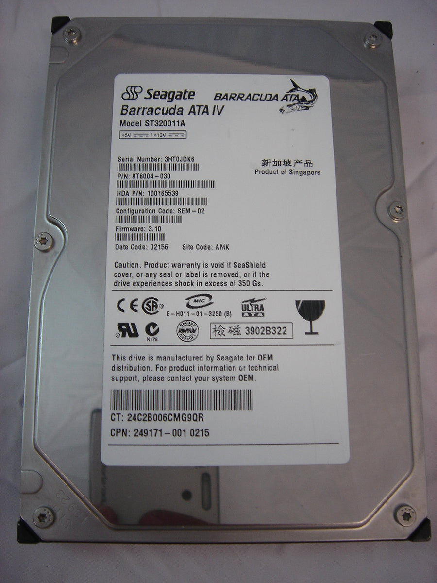 9T6004-030 - Seagate Compaq 20Gb IDE 7200rpm 3.5in HDD - USED