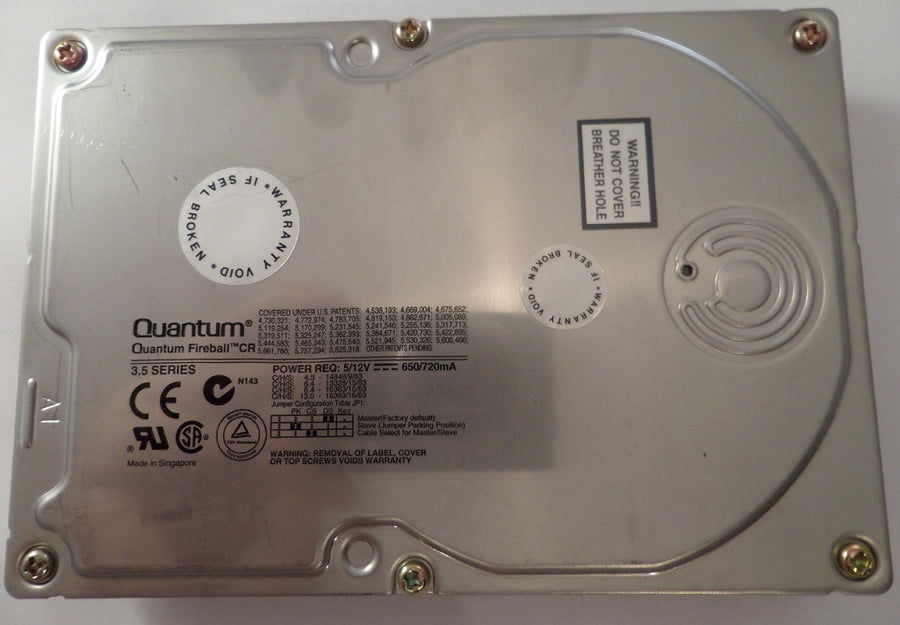 CR43A011 - Quantum 4.3GB IDE 5400rpm 3.5in Fireball CR HDD - USED