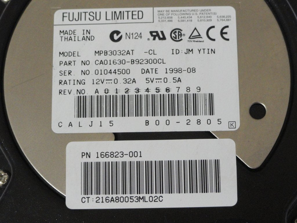 MC2771_CA01630-B913000C_Fujitsu 3.2Gb IDE 5400rpm 3.5in HDD - Image5