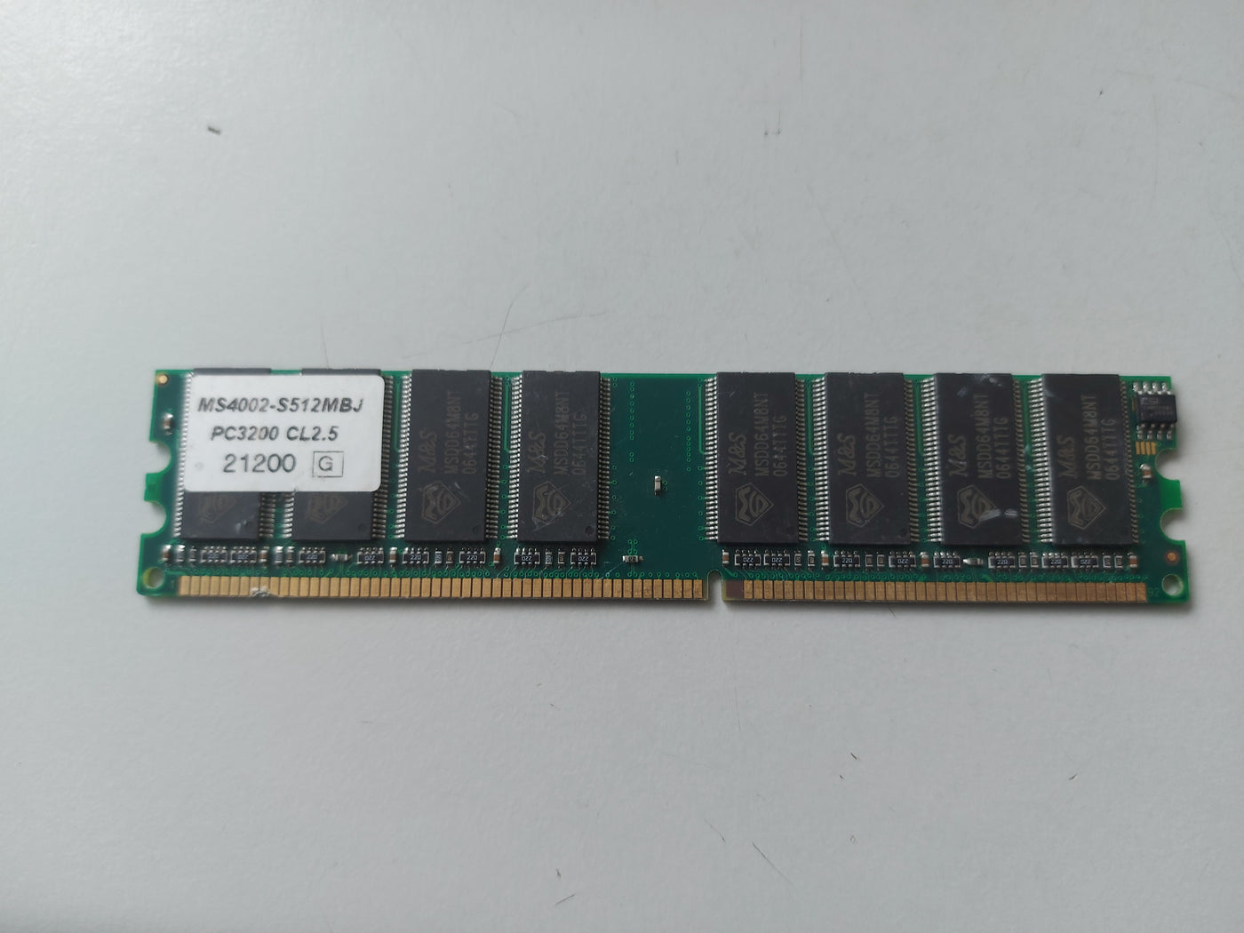 Buffalo 512MB DDR1 PC3200 400MHz CL2.5 Non-ECC 184-Pin DIMM ( MS4002-S512MBJ ) USED