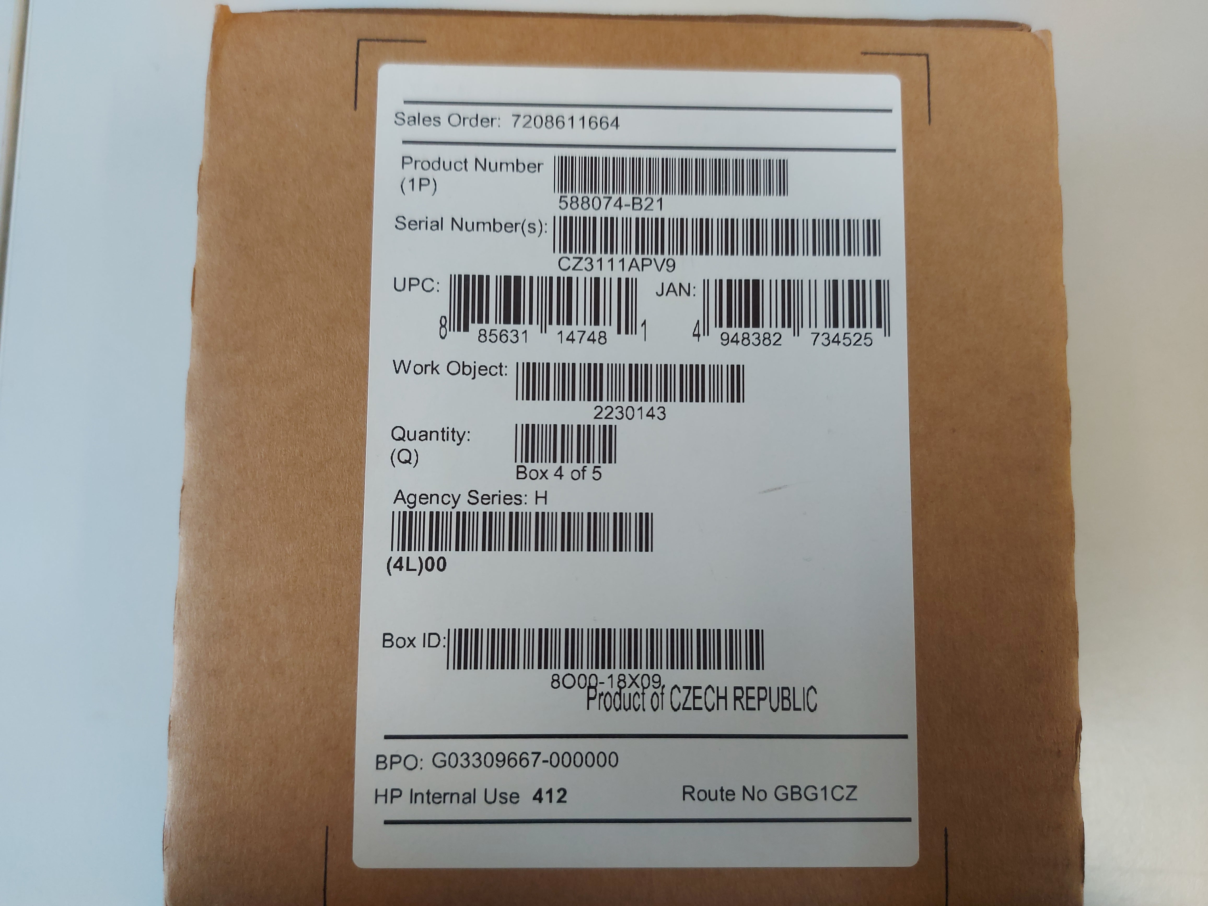 HP ProLiant DL360 Intel Xeon E5506 CPU Kit ( 588074-B21 ) NEW