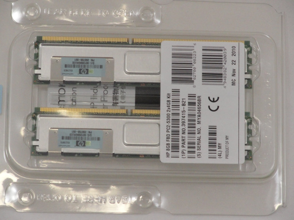 397415-B21 - 8Gb memory kit comprising 2x  4Gb - Refurbished