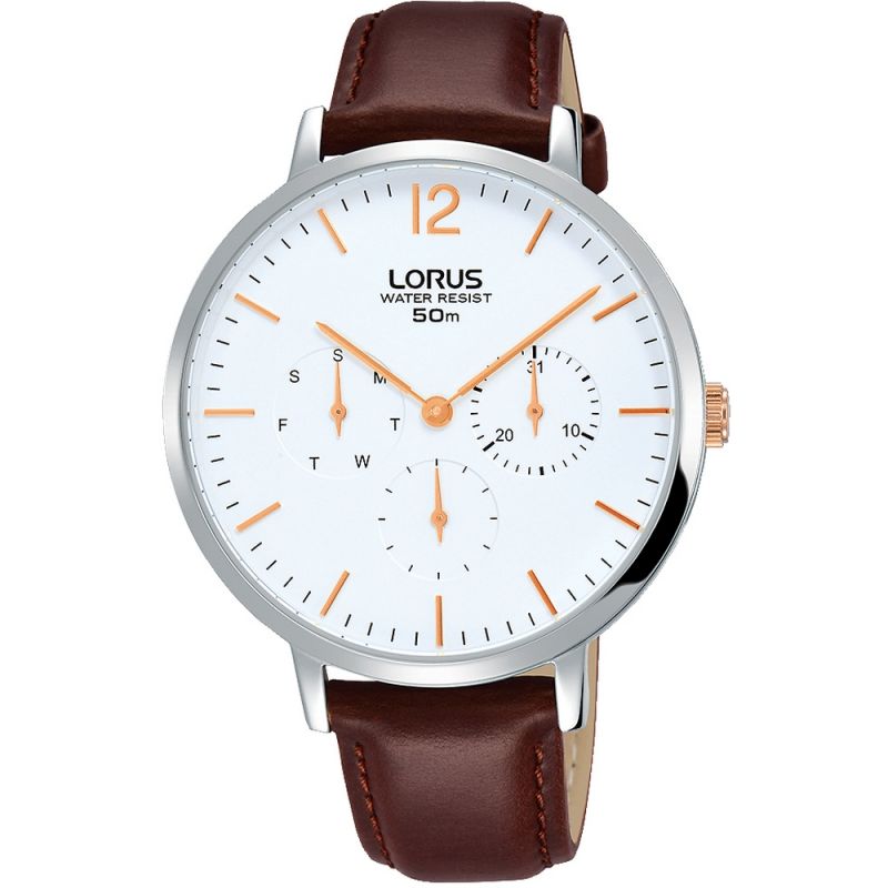 Lorus Womens Chronograph Quartz Watch with Leather Strap RP691CX9