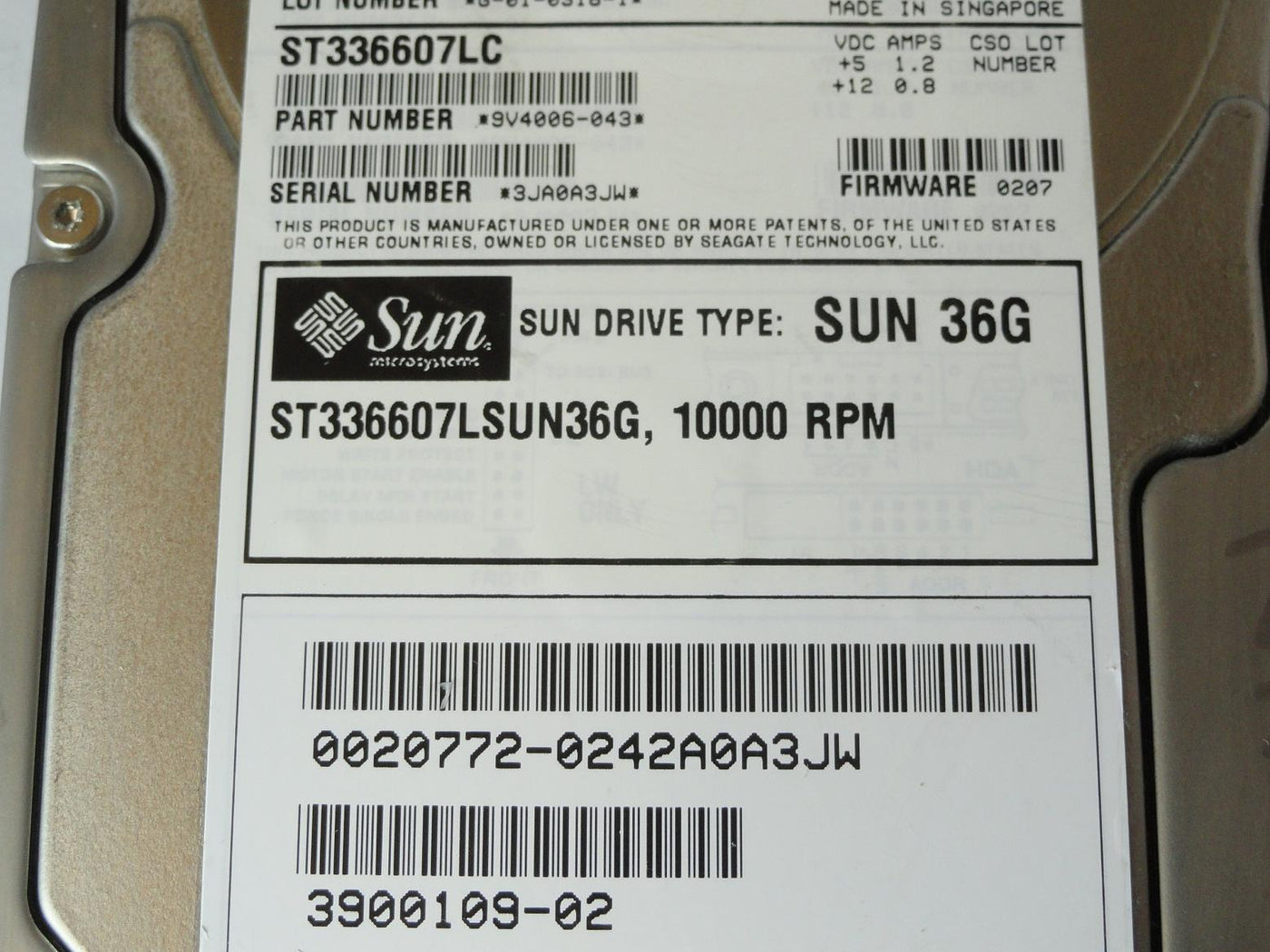 PR23069_9V4006-043_Seagate Sun 36Gb SCSI 80 Pin 10Krpm 3.5in HDD - Image3