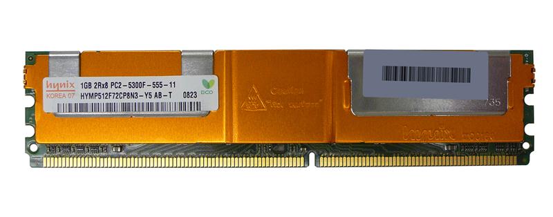 Hynix HP 1GB PC2-5300 DDR2-667MHz ECC Fully Buffered CL5 240-Pin DIMM Dual Rank Memory Module ( HYMP512F72CP8N3-Y5 398706-051 ) REF