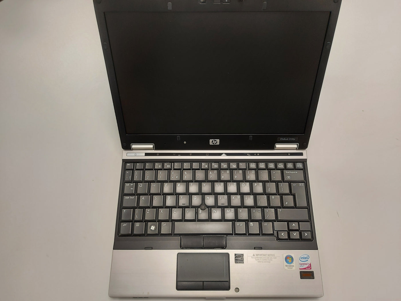 HP Elitebook 2530p 120GB HDD Centrino Core 2GB RAM Laptop