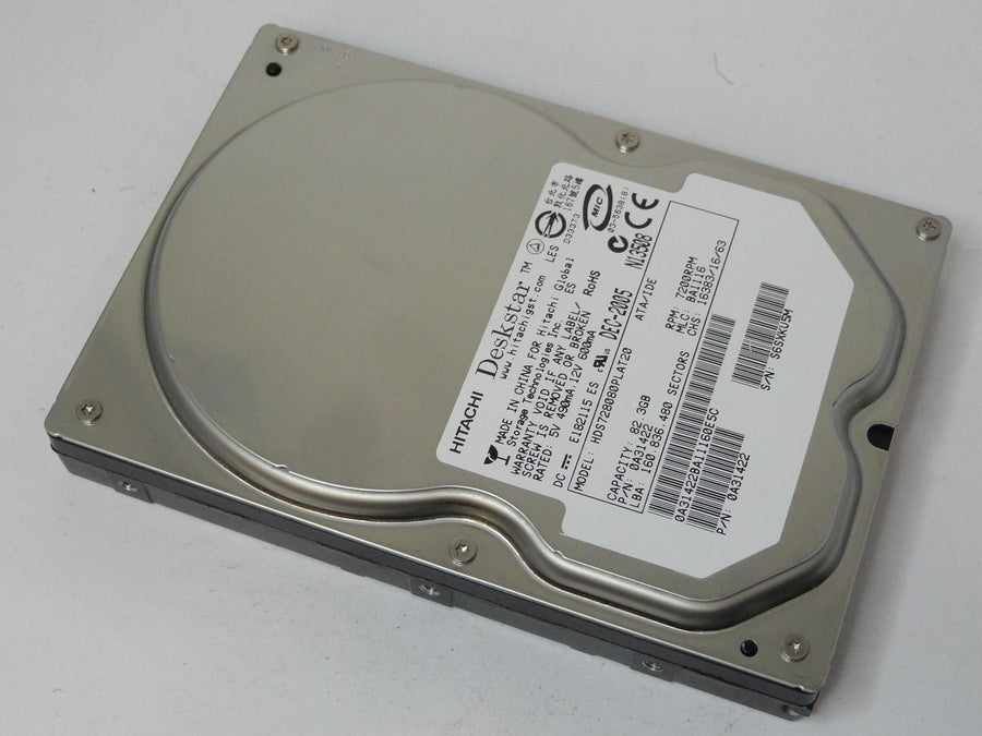 Hitachi 80GB IDE 7200rpm 3.5in HDD ( 0A31422 HDS728080PLAT20 ) REF 