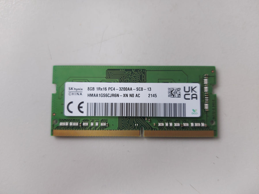 Hynix 8GB DDR4-3200MHz PC4-25600 nonECC Unbuffered CL22 260-Pin SoDimm ( HMAA1GS6CJR6N-XN ) REF