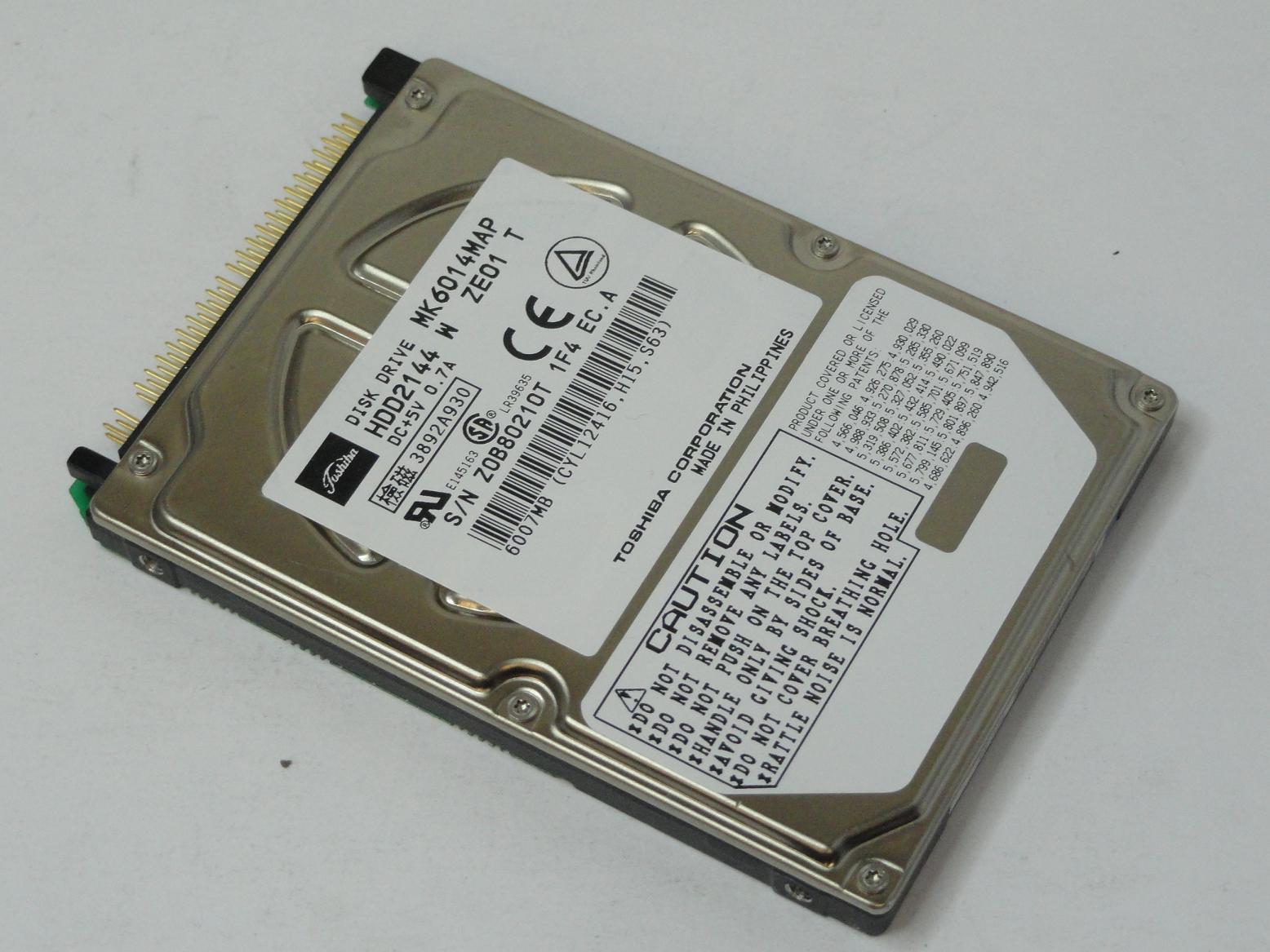 MK6014MAP - Toshiba 6GB IDE 4200rpm 2.5in HDD - Refurbished