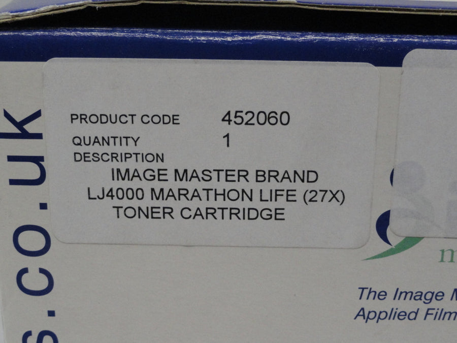 452060 - Image-Master Marathon Life (27X) Toner Cartridge LJ4000 For Use With HP4127A, HP4127X, HP LaserJet 4000/4050 Series. Canon 3839A003AA. LBP-1760, Brother TN9500. HL-2460 - NOB