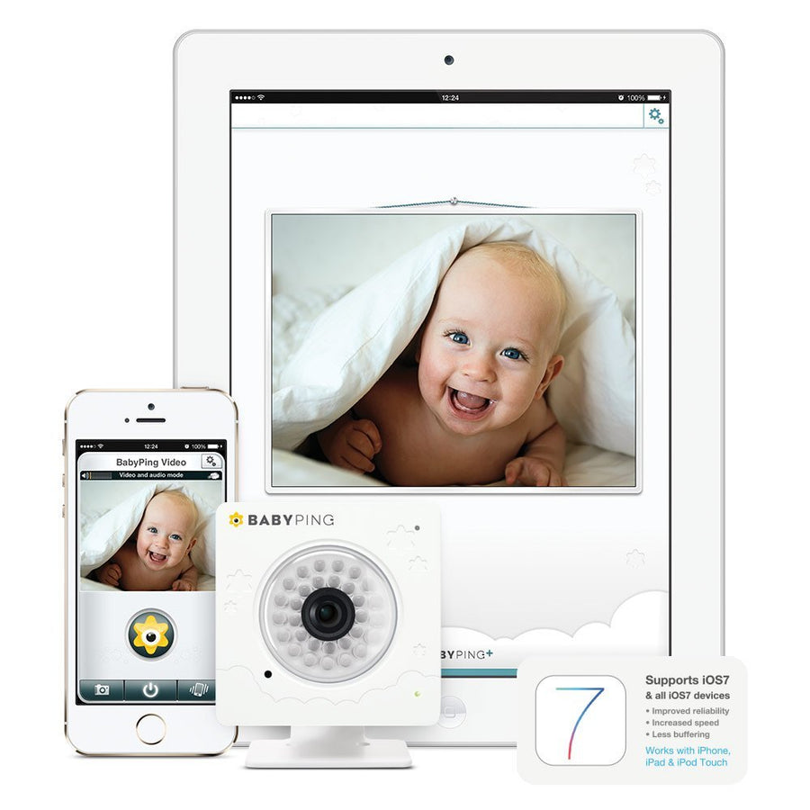 BABYV002 - BabyPing Wi-Fi Baby Video Monitor - White - - NOB