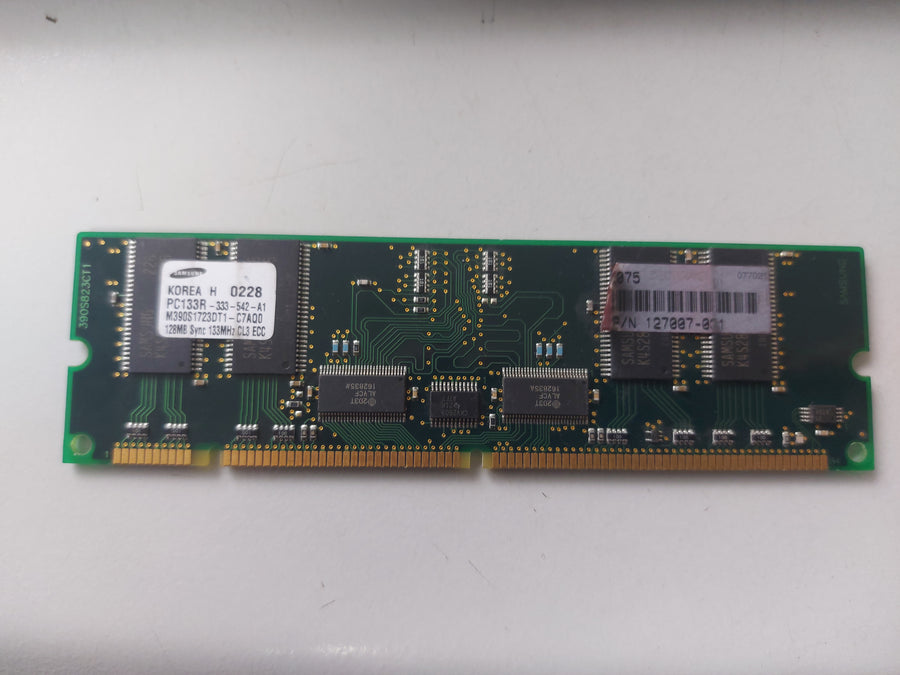 Samsung HP 128MB PC133 133MHz ECC Registered 168-Pin DIMM ( M390S1723DT1-C7AQ0 127007-031 ) REF