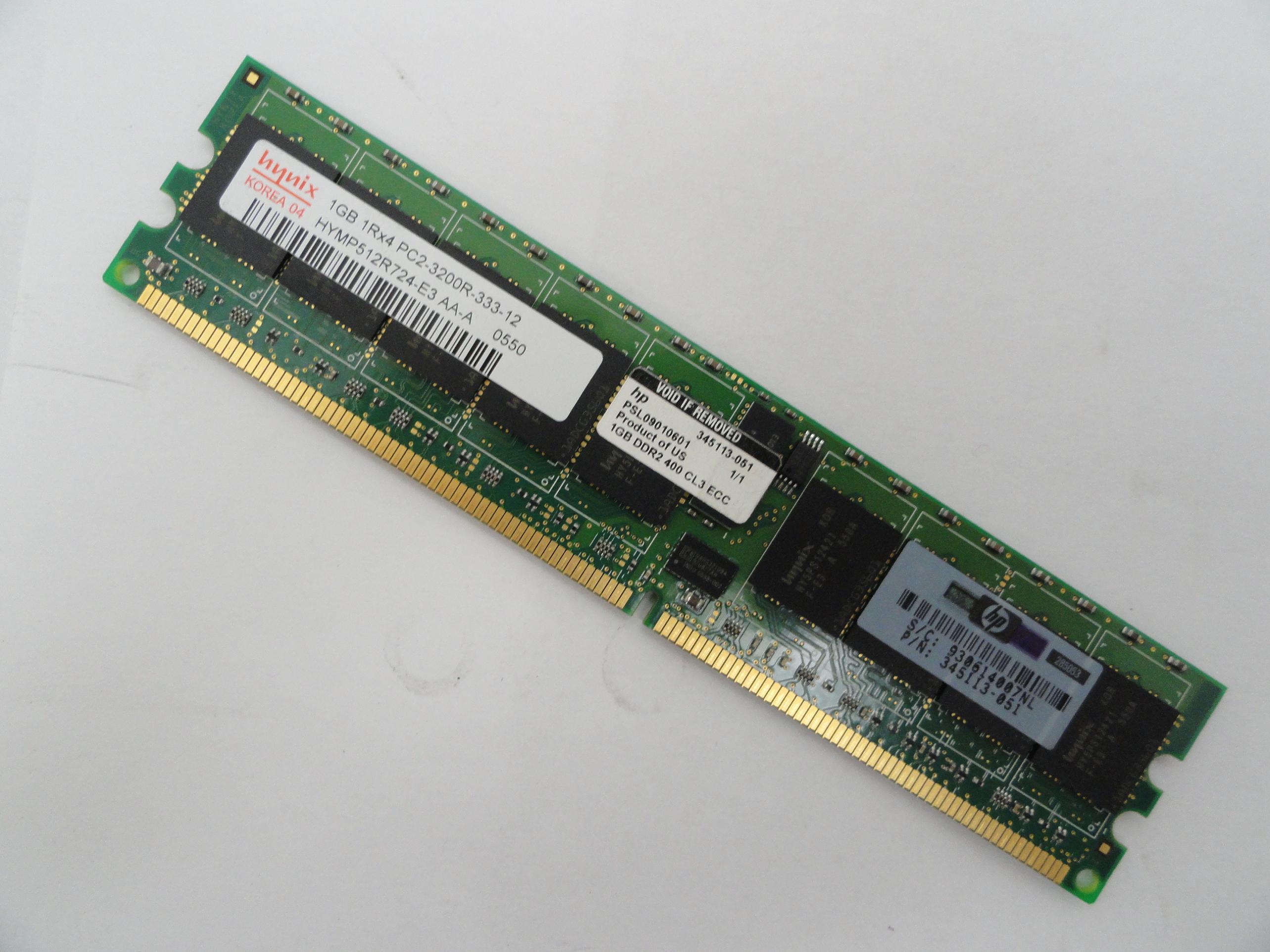 PR17601_PC2-3200R-333-12_Hynix HP 1Gb DDR2-400 PC2-3200R CL3 ECC Reg RAM - Image3