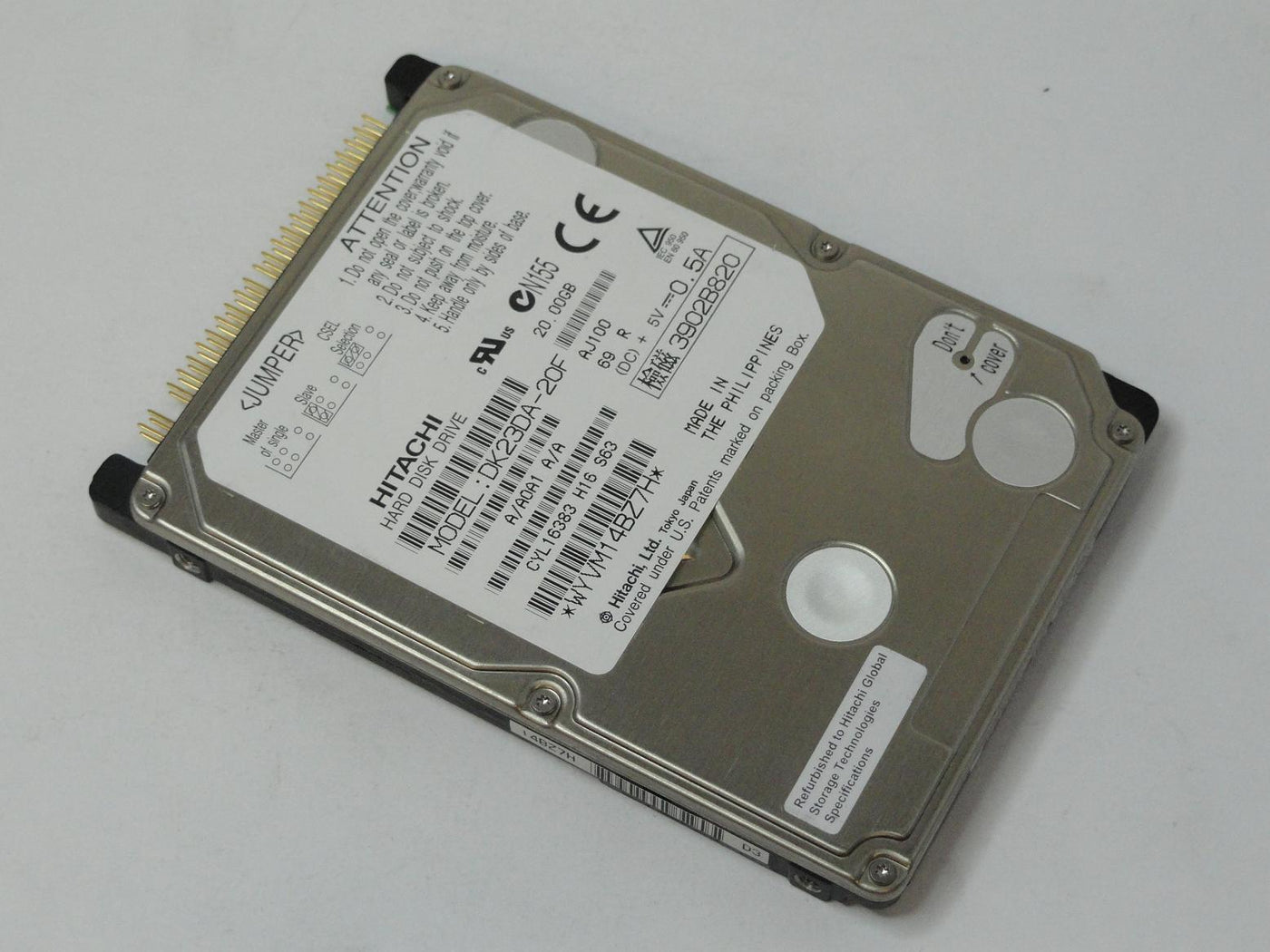 DK23DA-20F - 20GB 4200RPM 9.5MM 2.5'' - Refurbished
