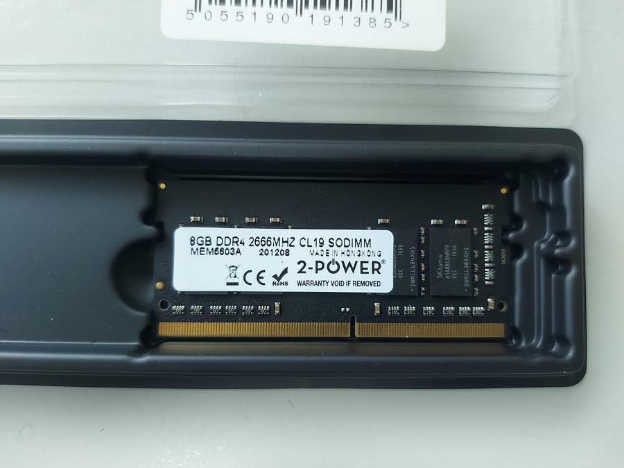 2-Power 8GB DDR4 2666MHz CL19 NonECC Unbuffered SoDimm ( MEM5603A ) NEW