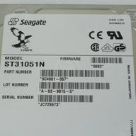 Seagate 1GB SCSI 50Pin 5400rpm 3.5in HDD ( 9C4001-057 ST31051N ) REF