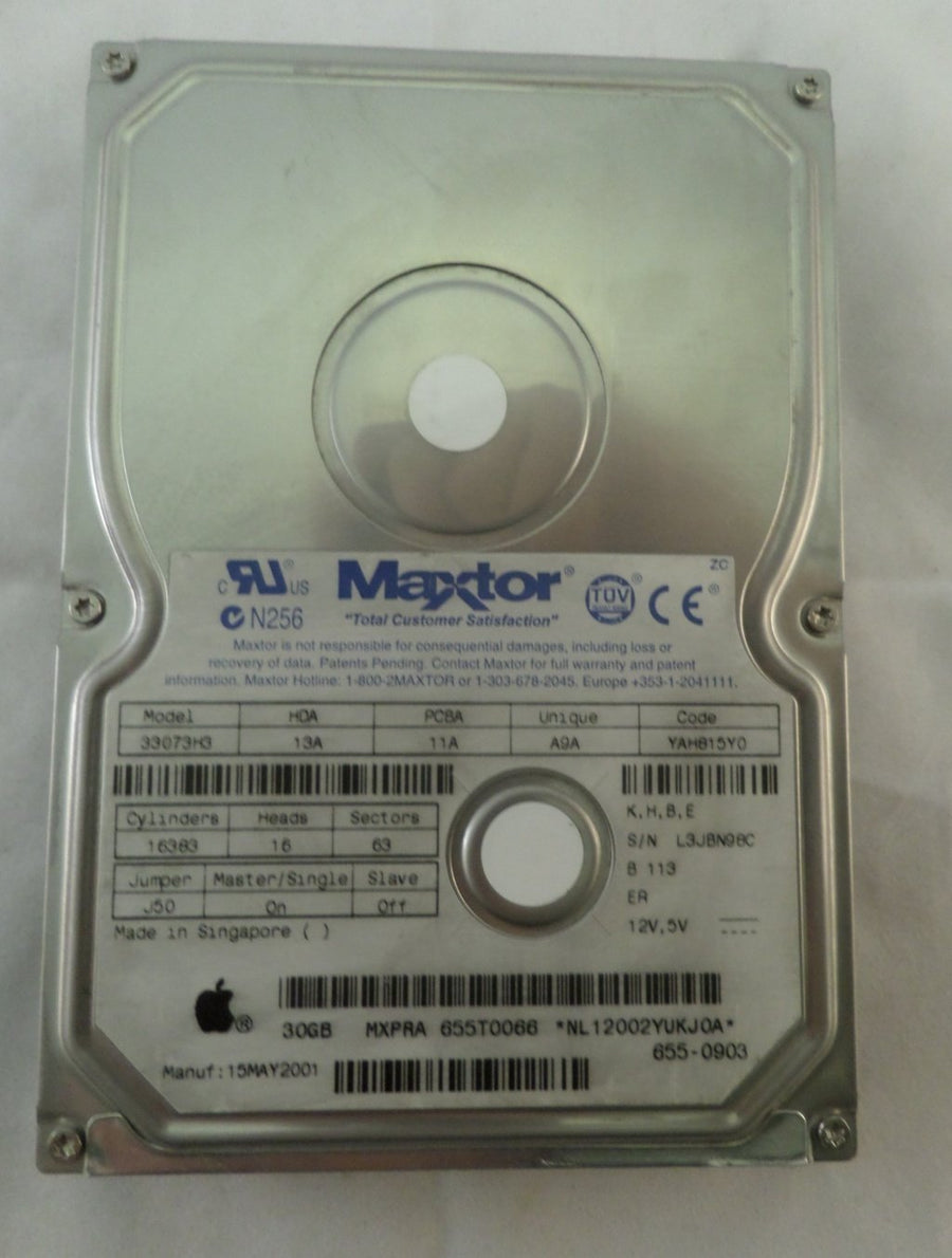 33073H3 - Apple Maxtor 30GB IDE 5400rpm 3.5in HDD - Refurbished
