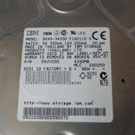 PR22443_09J1035_IBM 4.3GB SCSI 50 Pin 5400rpm 3.5in HDD - Image2