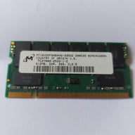 Micron 512MB PC2700 DDR-333MHz non-ECC Unbuffered CL2.5 200-Pin SoDimm Memory Module ( MT16VDDF6464HG-335G2 ) REF