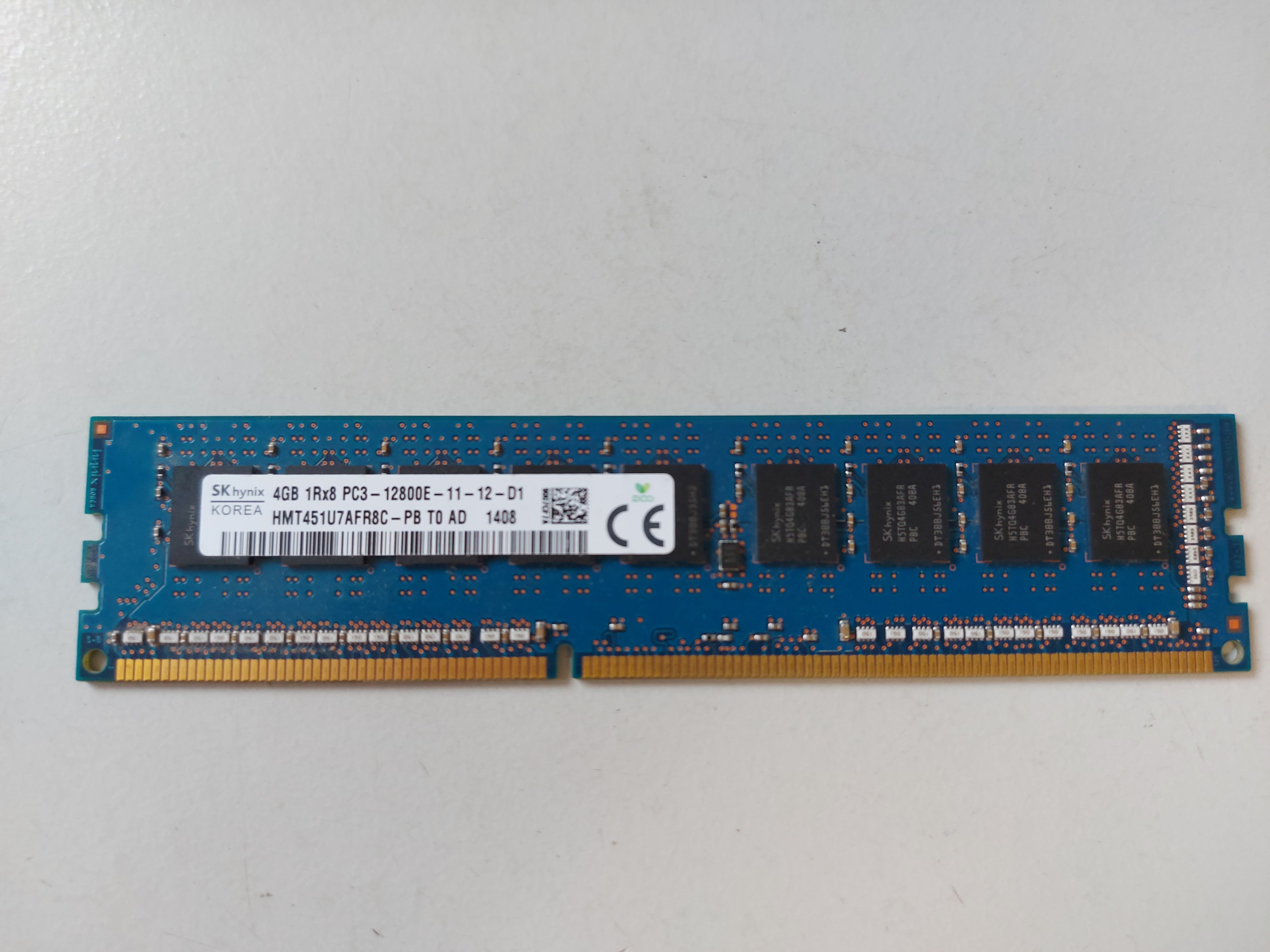 Hynix HP 4GB PC3-12800 DDR3-1600MHz ECC Unbuffered CL11 240-Pin DIMM 1.35V Low Voltage Single Rank Memory Module ( HMT451U7AFR8C-PB T0 733019-581 ) REF