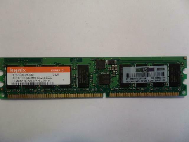 Hynix HP 1GB DDR-333MHz PC2700 ECC Registered CL2.5 184-Pin DIMM ( HYMD512G726BF4N-J 331562-051 ) REF