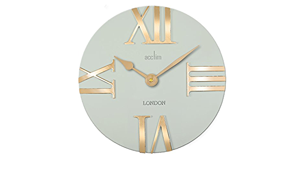 Acctim Prestwick 30.5cm Domed Plastic Wall Clock in Jade 22385