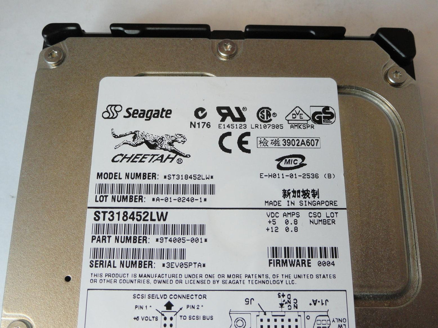 PR22085_9T4005-001_Seagate 18.4GB SCSI 68 Pin 15Krpm 3.5in HDD - Image3