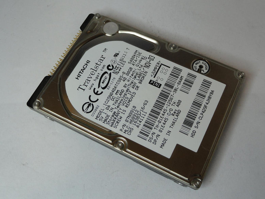 07N9910 - Hitachi Dell 40Gb IDE 5400rpm 2.5in HDD - USED