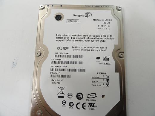 Seagate ST940815A 40 GB UDMA/100 Notebook HDD ( 9S1035-508 NEW )