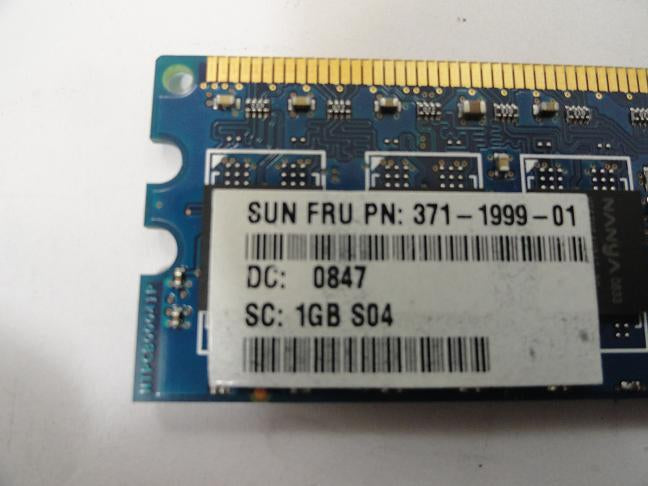 Nanya/ Sun 1GB PC2-5300 DDR2-667MHz DIMM RAM ( NT1GT72U8PA1BY-3C / 371-1999 371-1999-01)SB