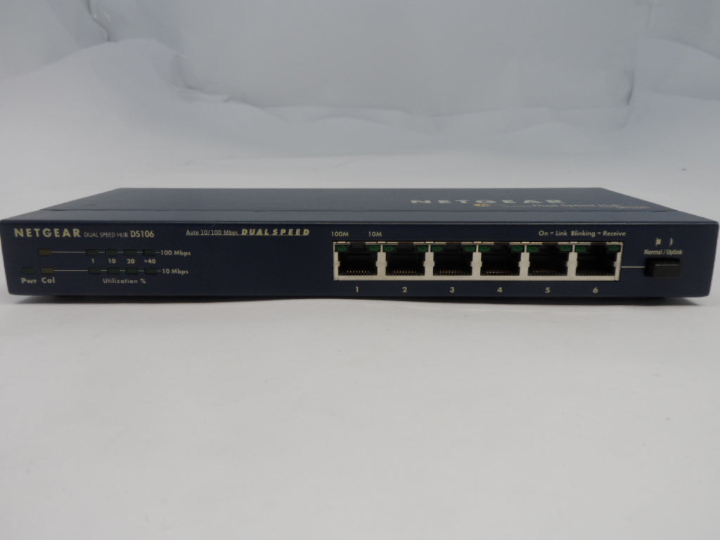Netgear 6 Port 10/100Mbps Dual Speed Hub Switch No PSU ( DS106 DS106    Netgear )
