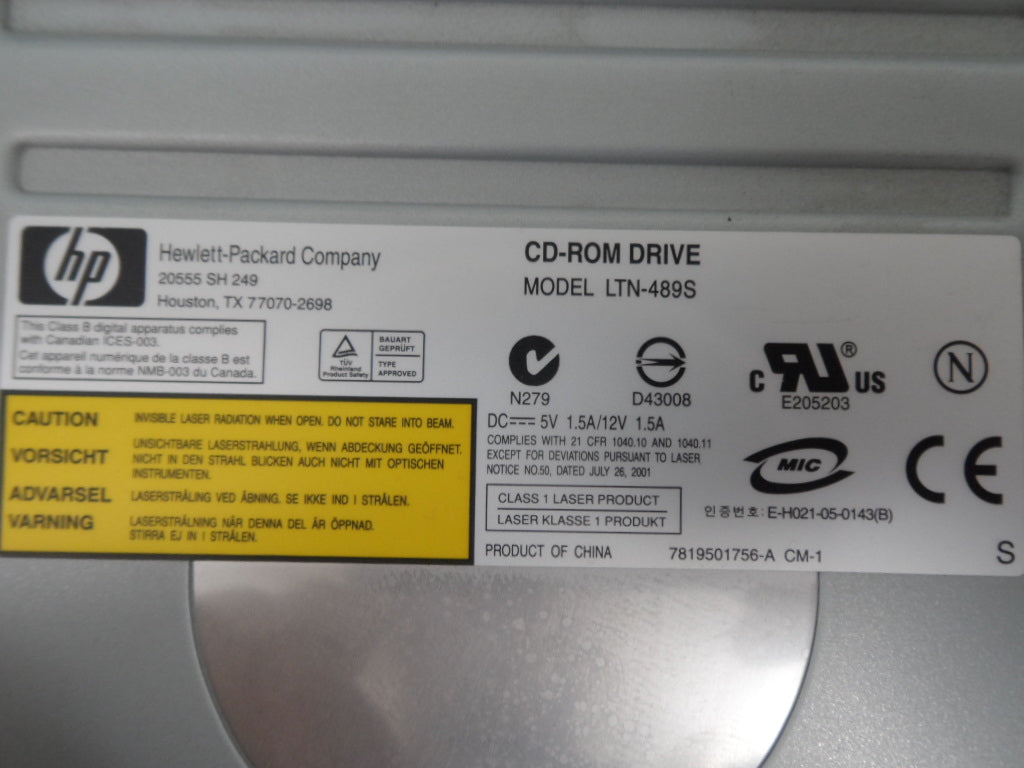 HP LTN-489S 48x CD Rom Drive ( 390847-001 LTN-489S-CT2 LTN-489S    HP )