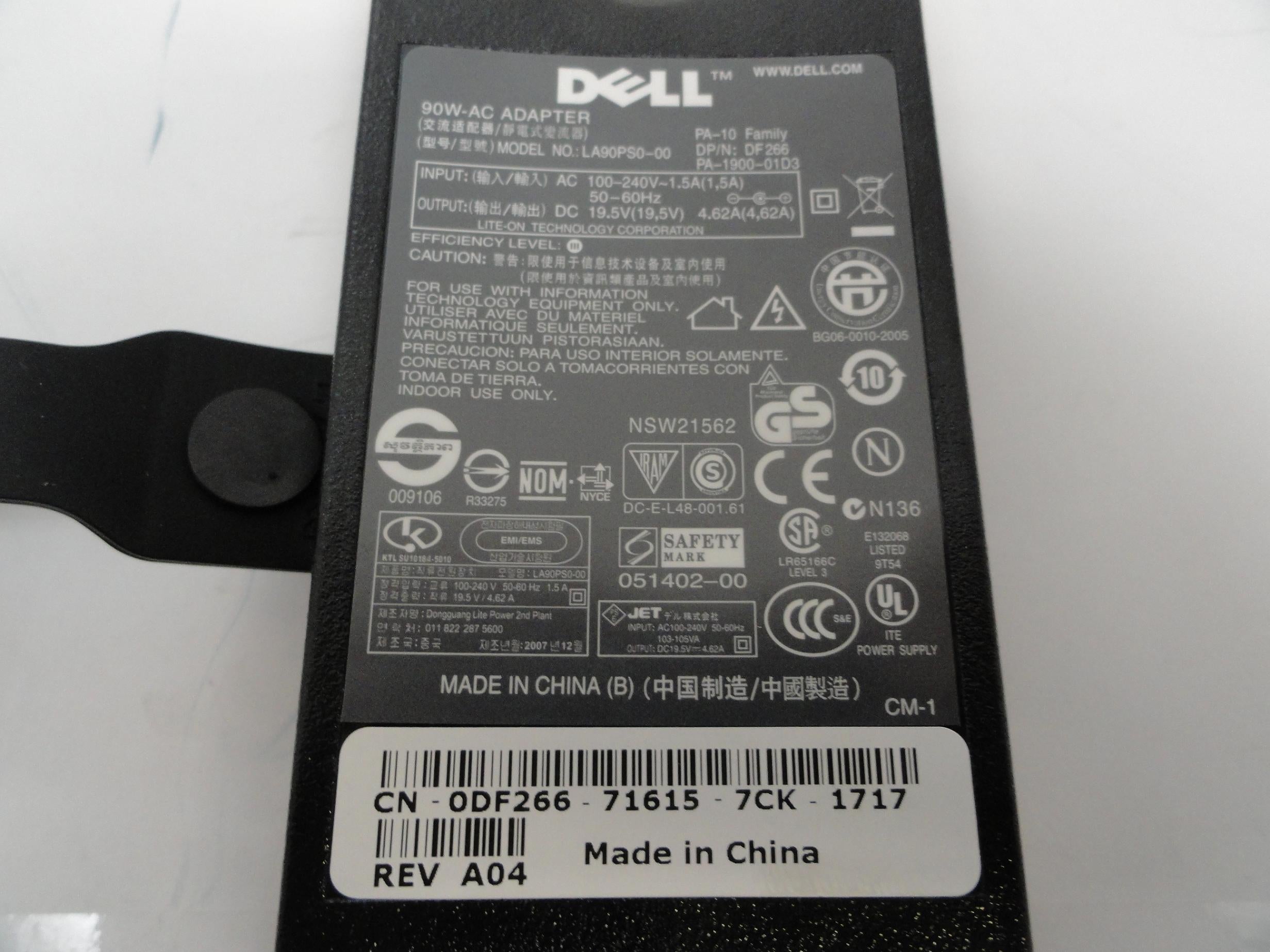 Dell 90W PA-10 AC Adaptor ( DF266 0DF266 PA-10 PA-1900-01D3 LA90PS0-00 450-11044  Dell Dell )